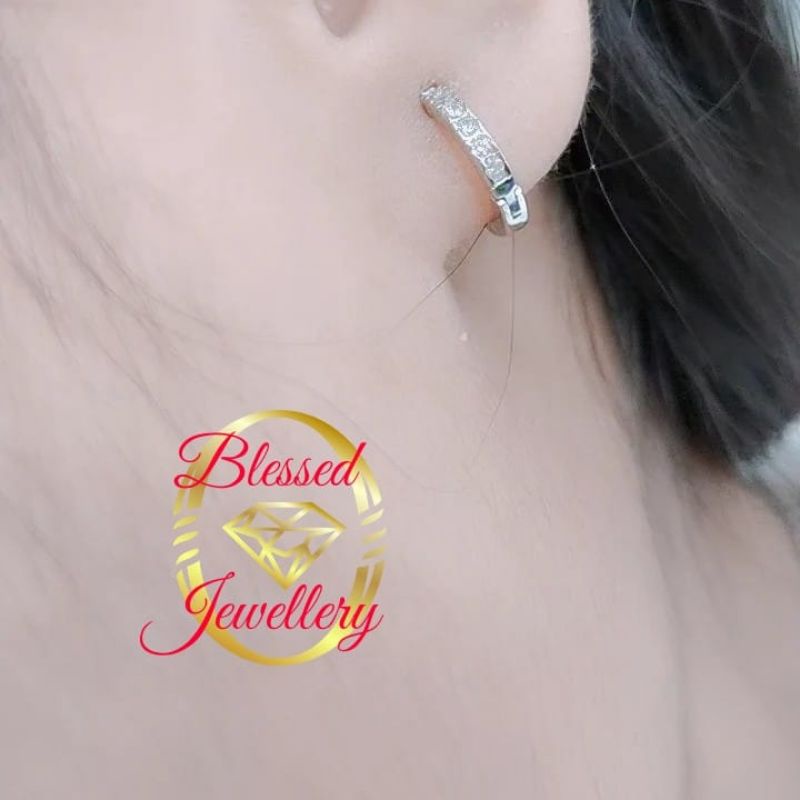 ANTING JEPIT DONAT PERAK ASLI 925 LAPIS EMAS