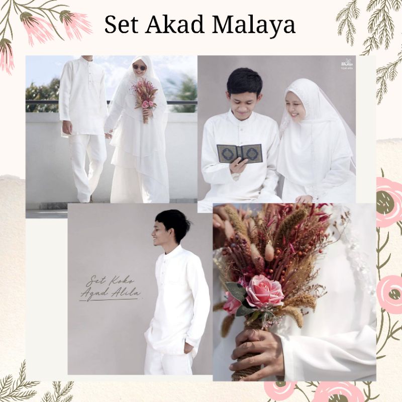 New Set Akad Malaya Broken White by Hijab Alila
