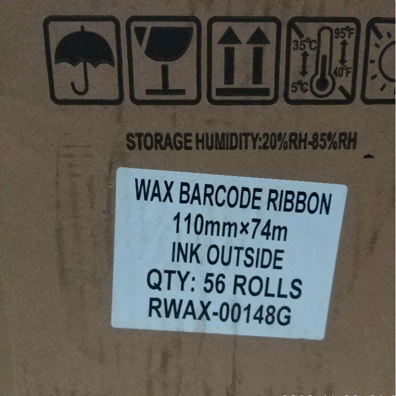 Ribbon wax 110x74 - Ribbon Wax 110x74 Ribbon Zebra GK420 - Ribbon Argox OS214 - Ribbon Zebra GC420
