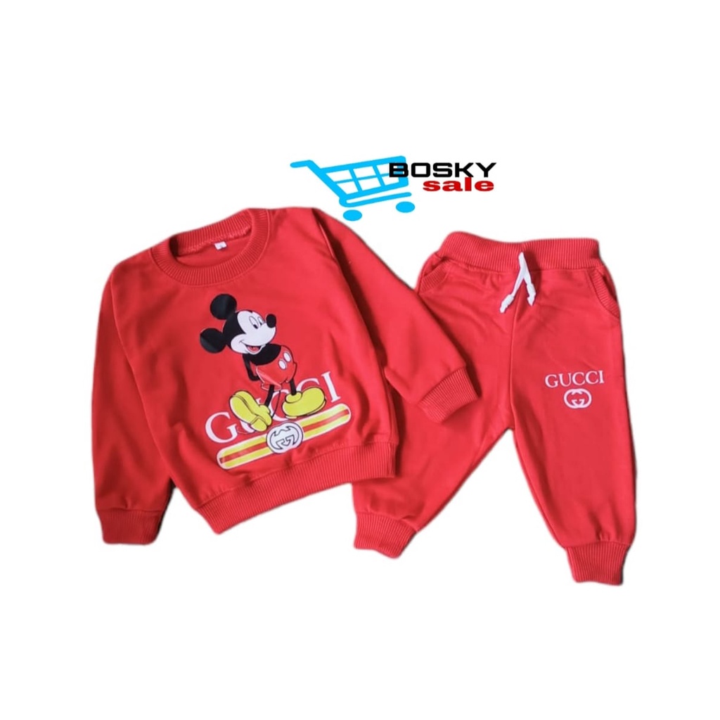 STELAN ANAK PEREMPUAN // STELAN JOGER ANAK TERMURAH // STELAN BABYTERY ANAK MICKY GUCCI 1-6 TAHUN