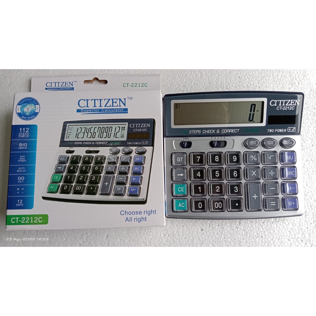 

KALKULATOR CITIZEN CT 2212C, 12 DIGIT