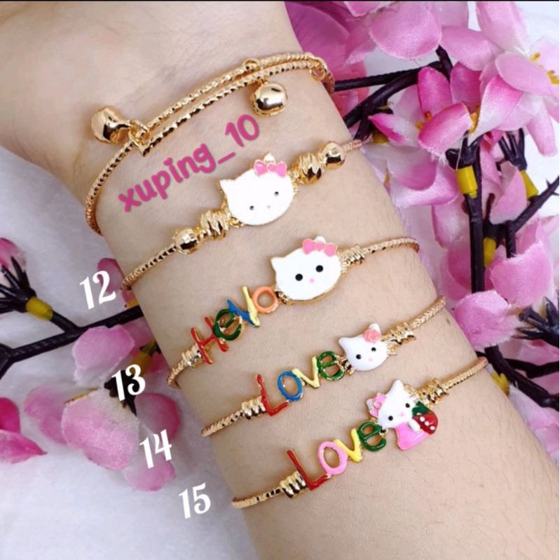 Gelang anak xuping hello Kitty fleksibel [GA-38]