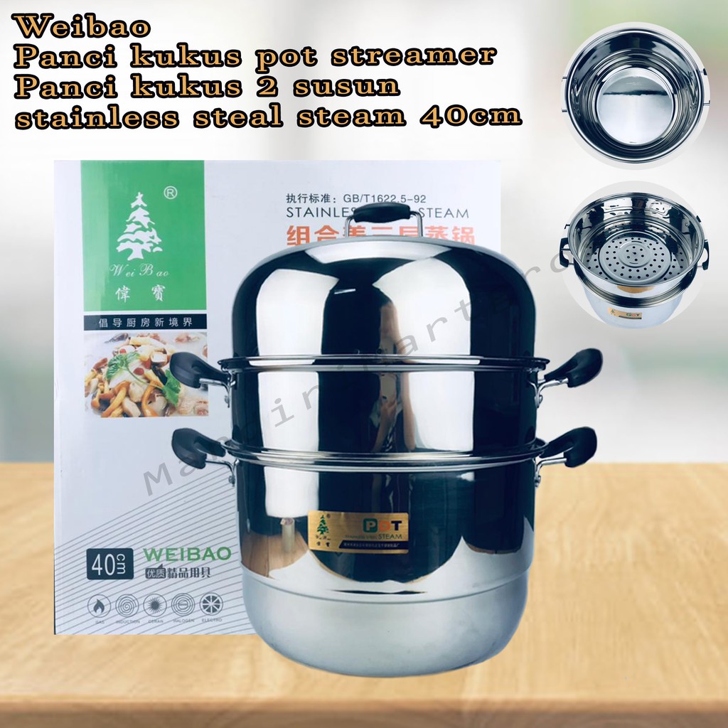 panci kukus pot steamer *weibao * panci kukus 2 susun* 40 cm