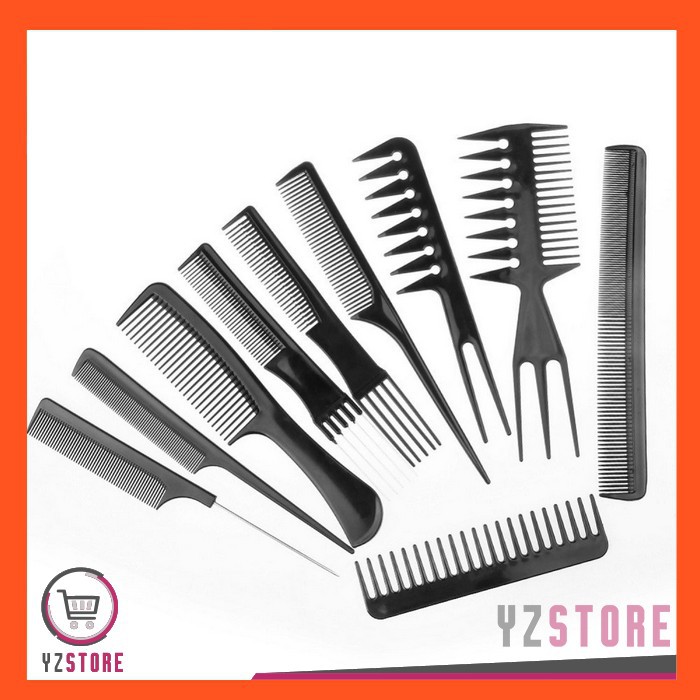 Sisir Rambut Alat Salon Potong Rambut 1 Set 10 PCS YZ39