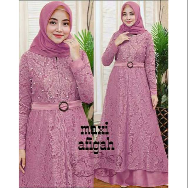 Maxi Afigah (Dusty, Maroon, Grey) A