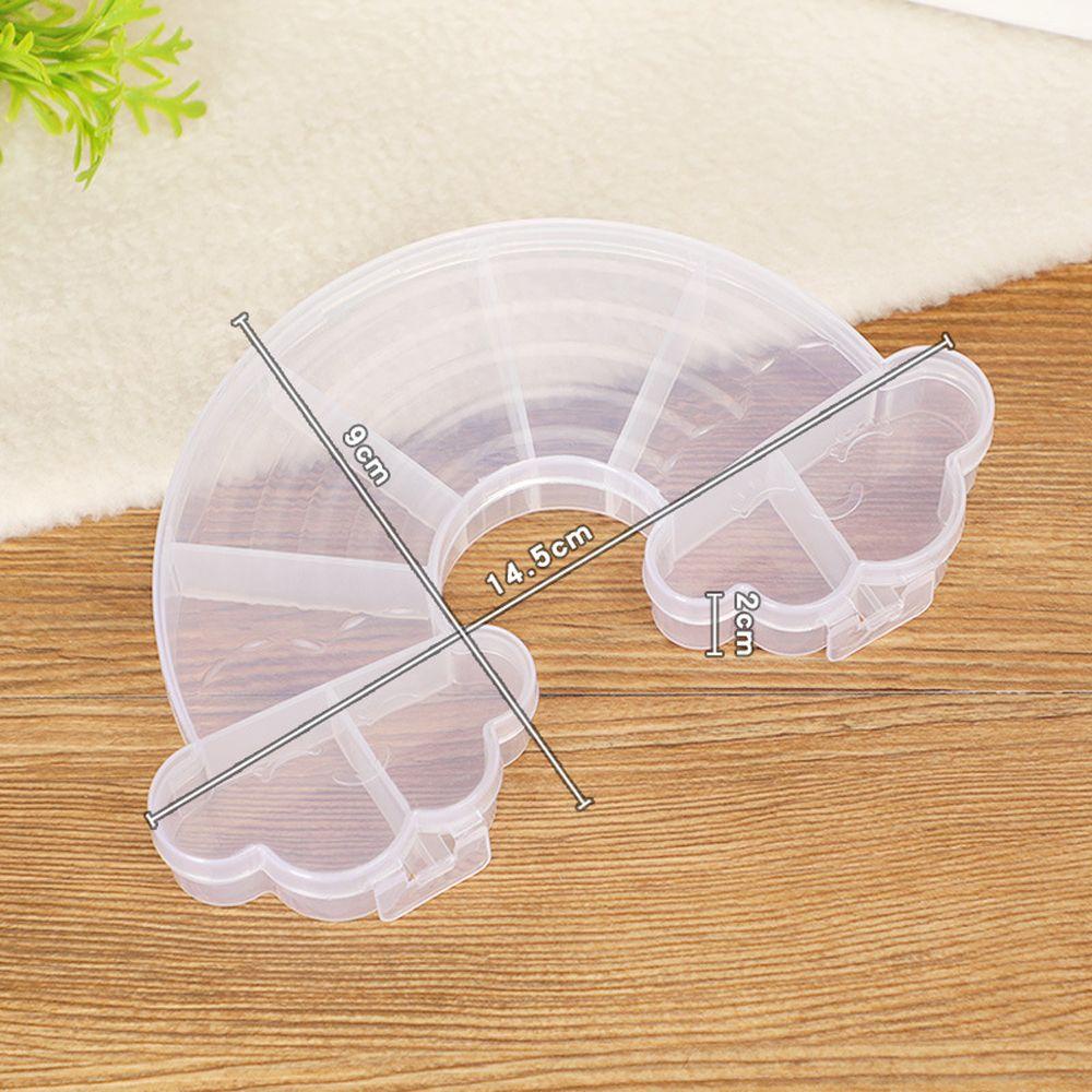 [Elegan] Kemasan Penyimpanan Perhiasan Portable Untuk Wanita Gadis Anting Kalung Shell Rainbow Rings Case Organizer