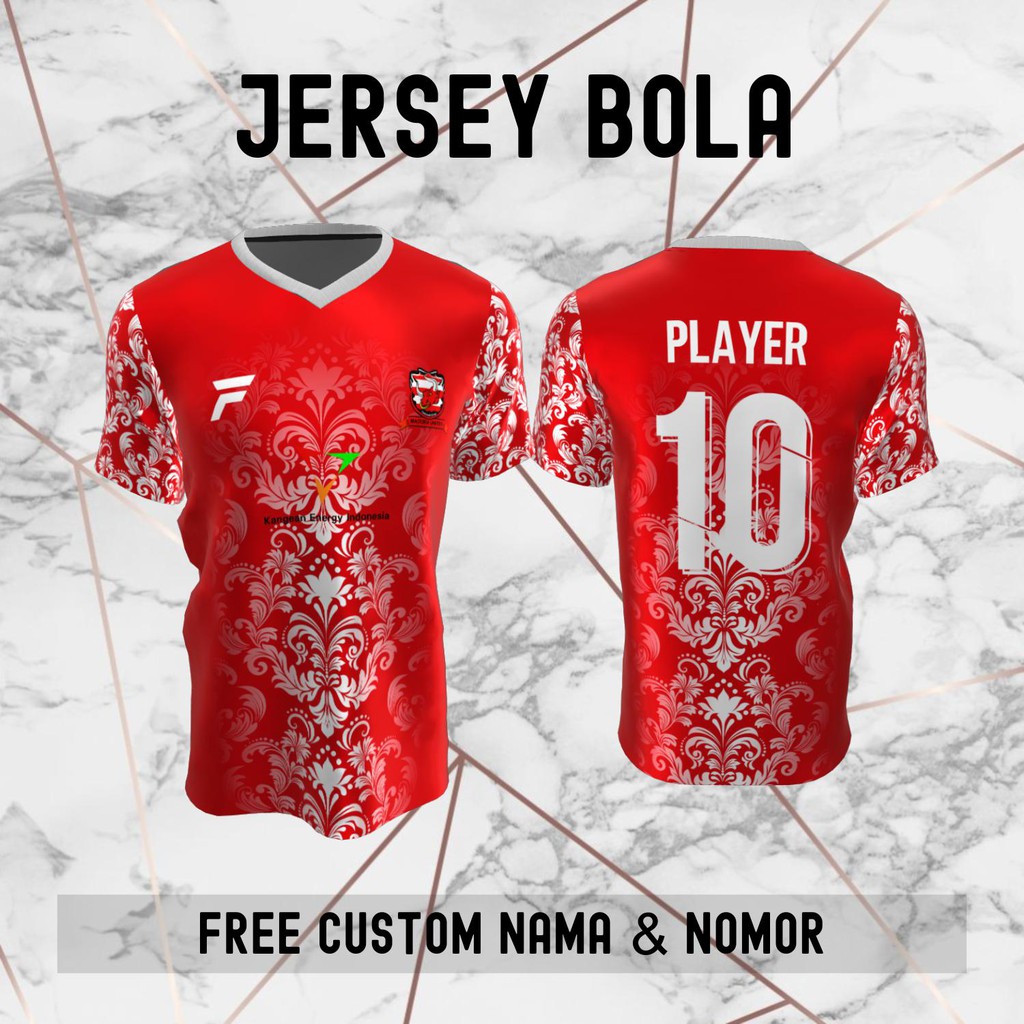 Jersey Batik Madura United Klub Bola Baju Kaos Custom Nama dan Nomor Punggung - 985