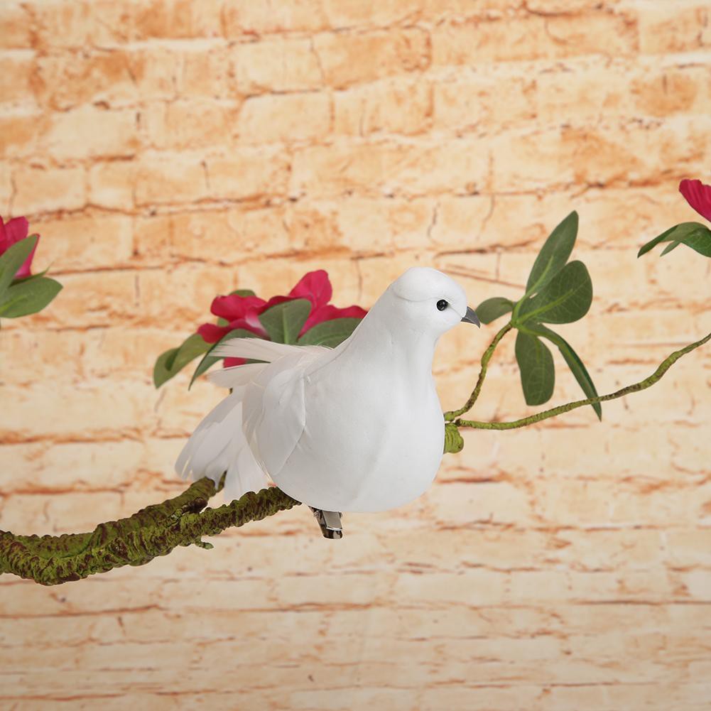 6 12pcs Burung Merpati Buatan Dengan Bahan Busa Magnetik Untuk
