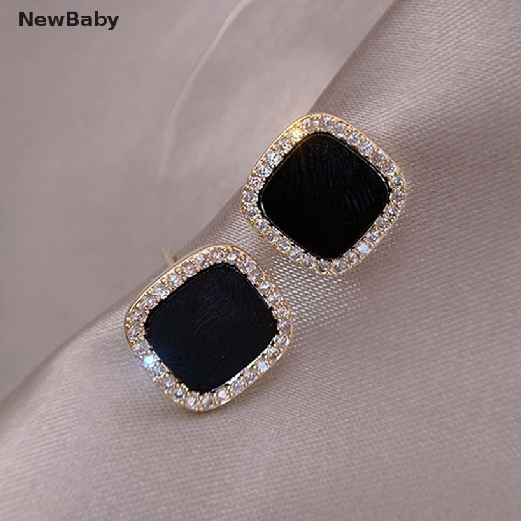 Anting Tusuk Kristal Cubic Zirconia Berlian Imitasi Untuk Wanita