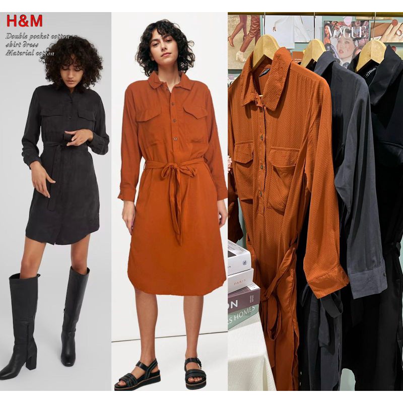 Hm double pocket  shirt dress