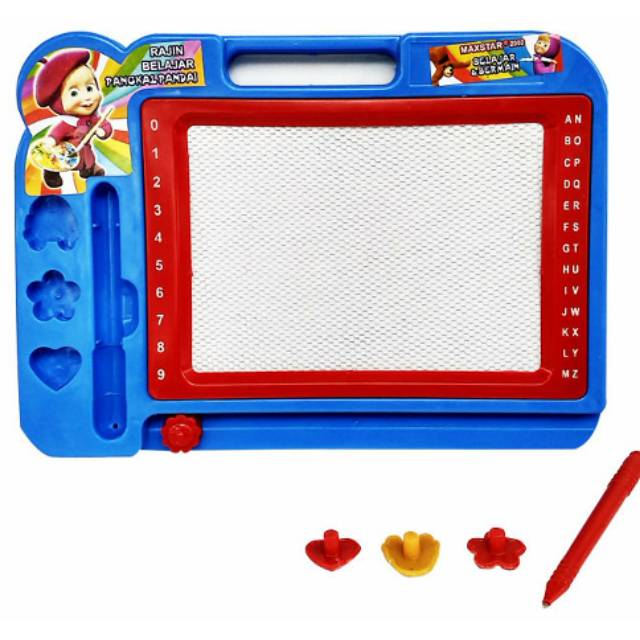 MAINAN ANAK CEWEK COWOK PEREMPUAN LAKI-LAKI PAPAN TULIS MAGNET BELAJAR MENULIS EDUKASI