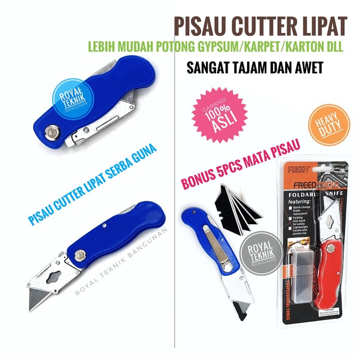 

Promo Pisau Cutter Lipat Serba Guna Heavy Duty/ Kater Knive/ Foldable Knife Elegan