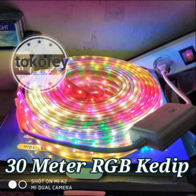 Lampu led strip Lampu selang RGB warna warni kedip kedip 30 m