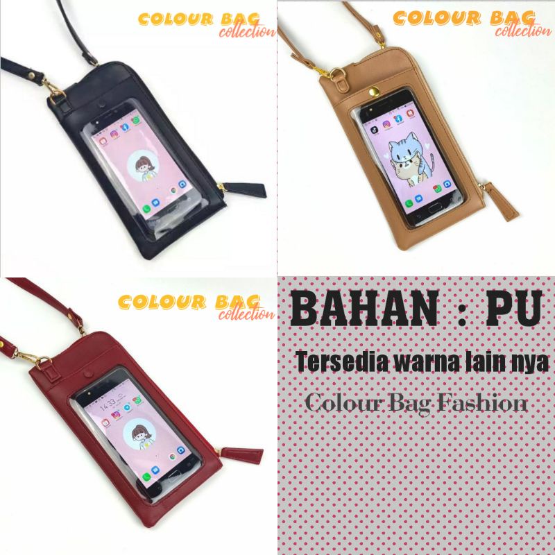 CLR - Tas Hp wanita/Sling bag phone/Tas selempang Hp Transparan