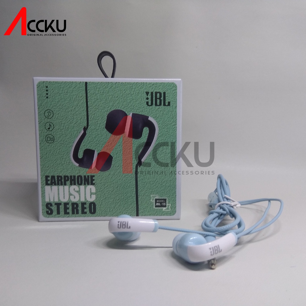 JBL-13 With Mic Handsfree Headset Earphone Murah Merek JBL Headset Universal JBL-13 Jack 3.5mm