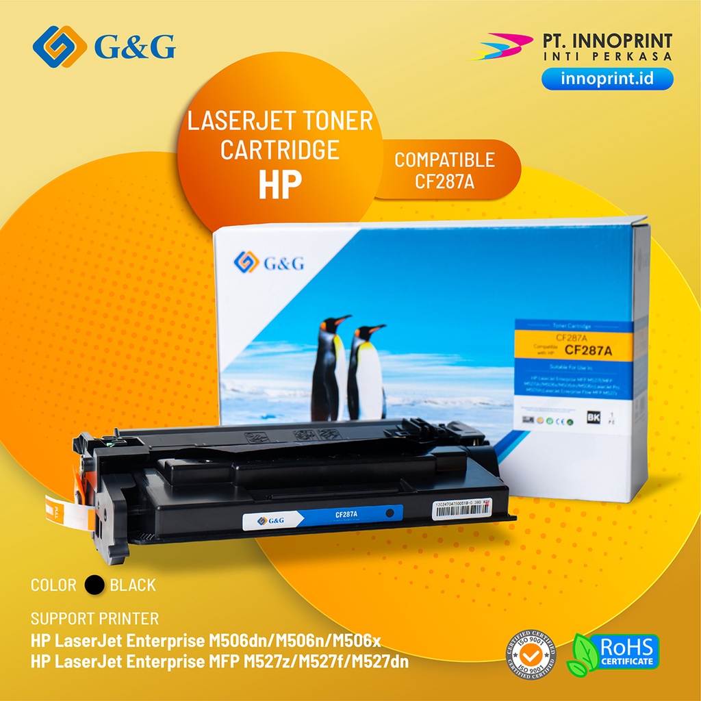 COMPATIBLE HP CF287A for HP LaserJet Enterprise M506dn/M506n/M506x/  MFP M527z/M527f/M527dn