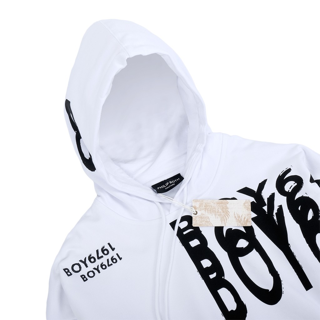 Philip Roth X BLN Full Print Logo Hoodie White