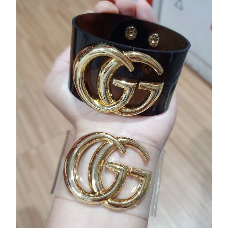 Gelang Brandad Band Motif Gc Gelang Jelly Fashion Import Premium Quality Tidak Karatan Gelang kulit Branded Band G0105