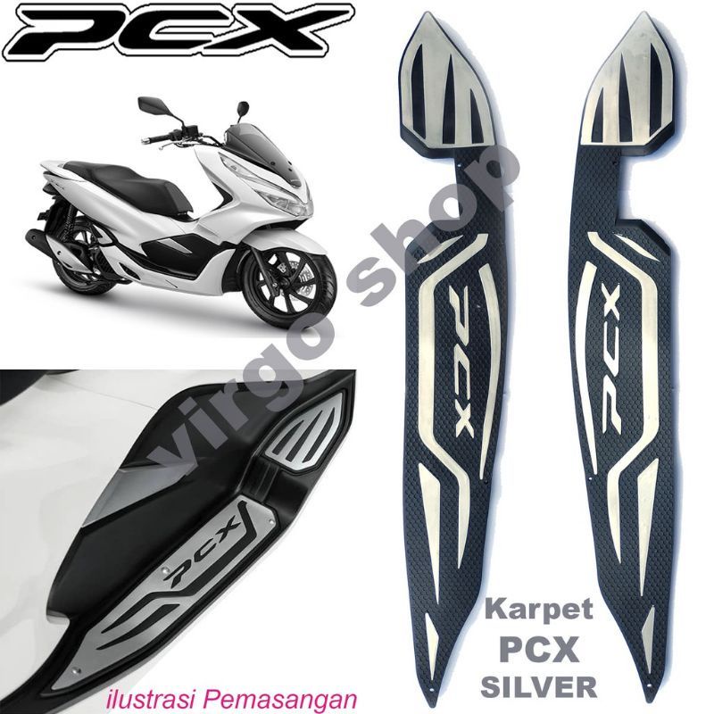 PCX160 PCX 150 | Karpet karet Motor Honda Pcx 160 Pcx 150 tahun 2021 2022 lengkap fullset alas kaki pijakan Bordesh pcx160 Pcx 150 pijakan kaki