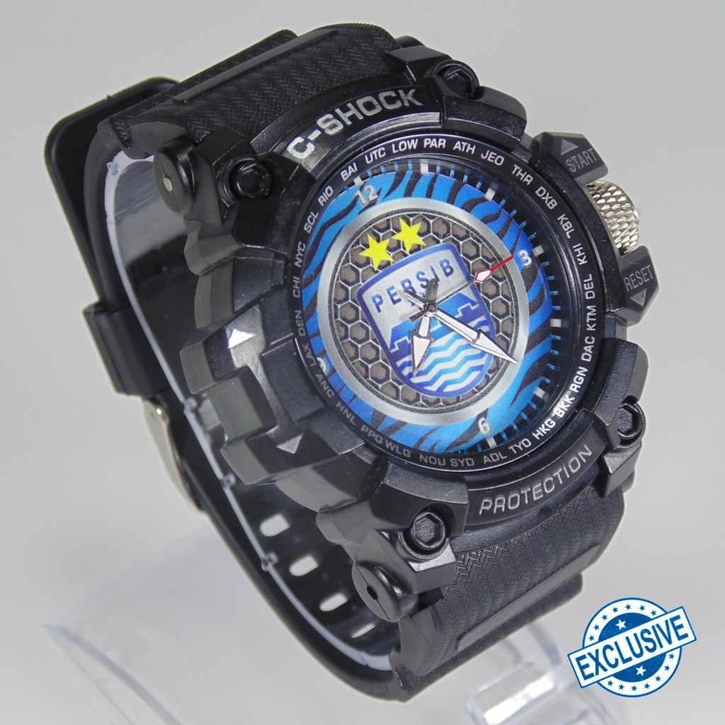 (Terbaru Gan) Jam Tangan Persib - Motif Carbon Biru { Desain Istimewa }