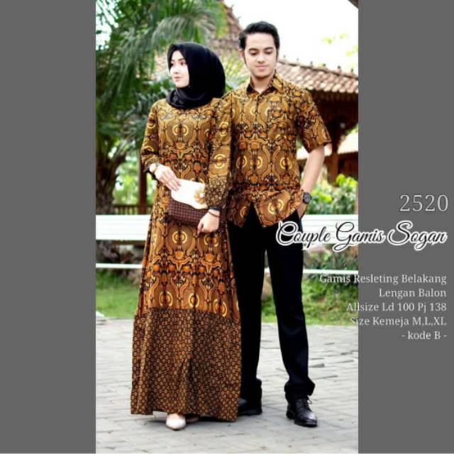 GROSIR BATIK COUPLE GAMIS SOGAN