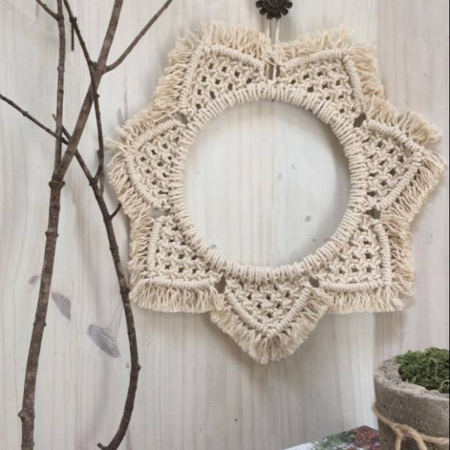 READY STOK) macrame hiasan dinding matahari / macrame wall hanging(HD 153)