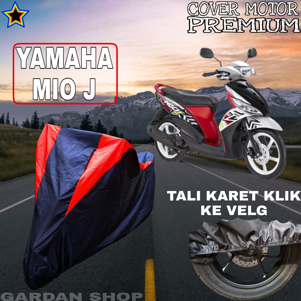 Sarung Motor YAMAHA MIO J Hitam MERAH Body Cover Penutup Pelindung Motor Mio J PREMIUM