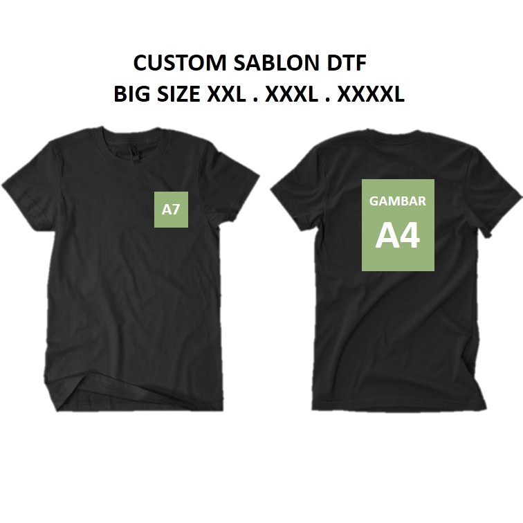 CUSTOM JUMBO SABLON DTF A7 + A4