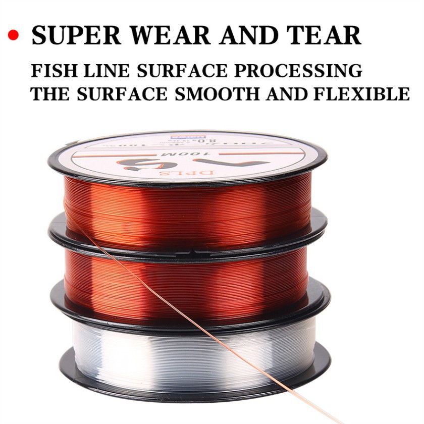 1Pcs 100m Daiwa Nylon Fishing Line Transparan Senar Pancing Garis Memancing Umpan Ikan Tackle