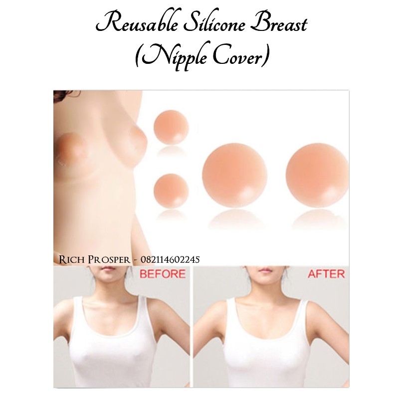 Silicon Nipple Cover - Reusable Self Adhesive Silicone Breast Bra