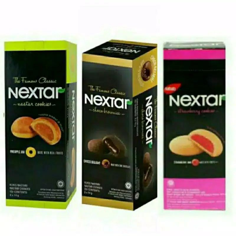 

NABATI NEXTAR Nastar/Brownies Coklat/Strawberry isi 8 pc