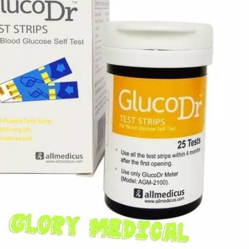Strip gula darah Gluco Dr Test Strip/ Gluco Dr strip Isi 25 Bionsensor