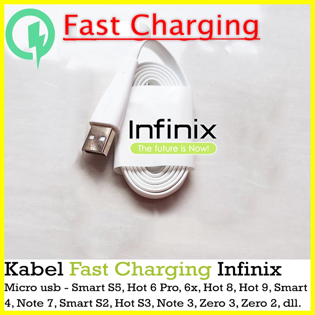 Kabel Charger Infinix Fast Cable Data hp S5 Hot 8 9 6 Note 7 Smart 4 3 zero 4 5 cas