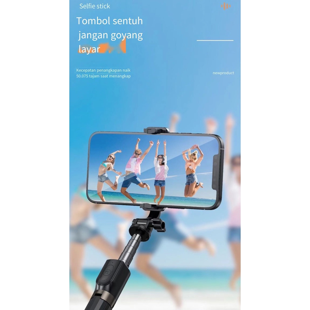 Z6 Live Selfie Tripod Selfie Tongkat Remote control Bluetooth + Dapat mengangkat hingga 1070 MM