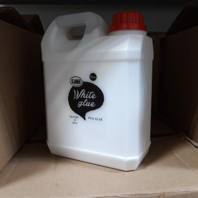 

Cuci Gudang Awal Tahun lem putih LATTE white glue 1 liter PVA tofu SLIME Big Sale