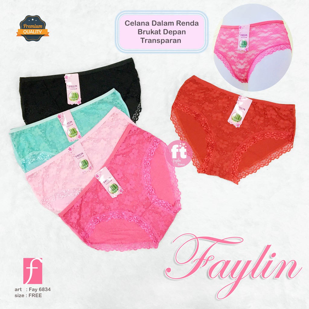 FAYLIN | Celana Dalam Renda Transparant Depan / CD Sexy / art FAY 6834