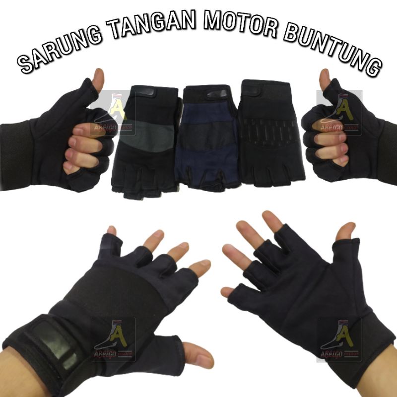 SARUNG TANGAN MOTOR BUNTUNG half finger gym fitnes nike