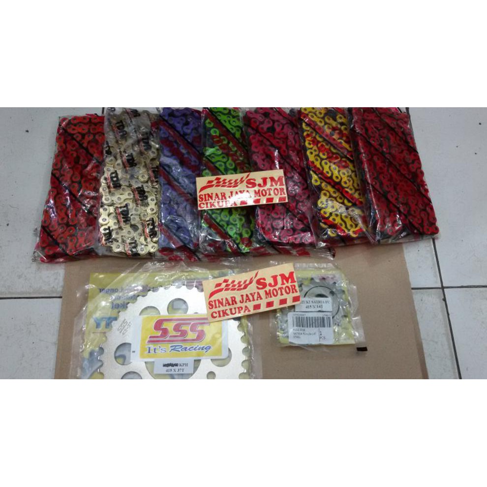 Terlaris!! Gear Sss Satria Fu. Set Rantai Warna 415