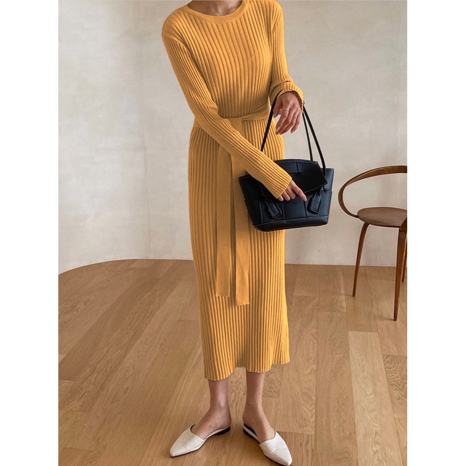 Dress Juwia - LongDress Wanita Terbaru - Dress Rajut Perempuan - Pakaian Wanita
