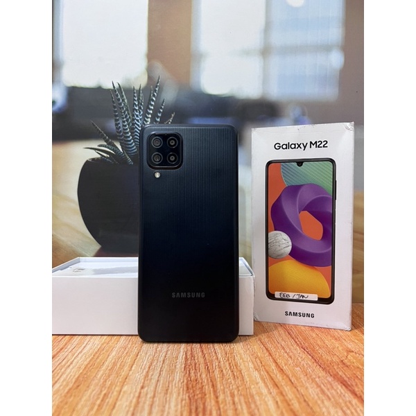 hp second samsung galaxy m22 6/128 beks garansi resmi