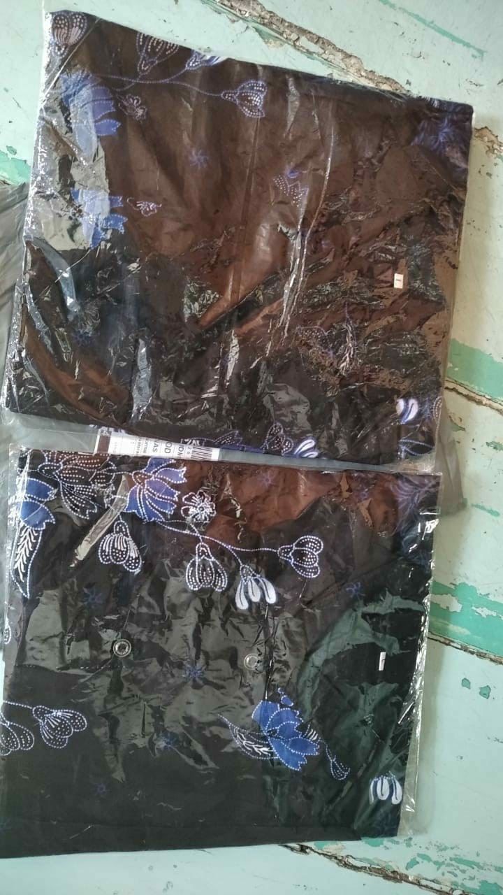 Baju Batik Couple Keluarga Batik Couple Kondangan Motif Sakura Biru