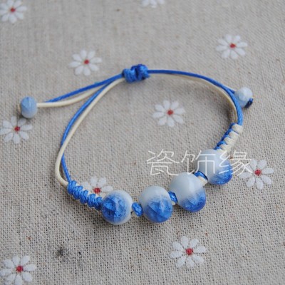 Gelang Etnik GK-59 Batu Keramik Blue Ice