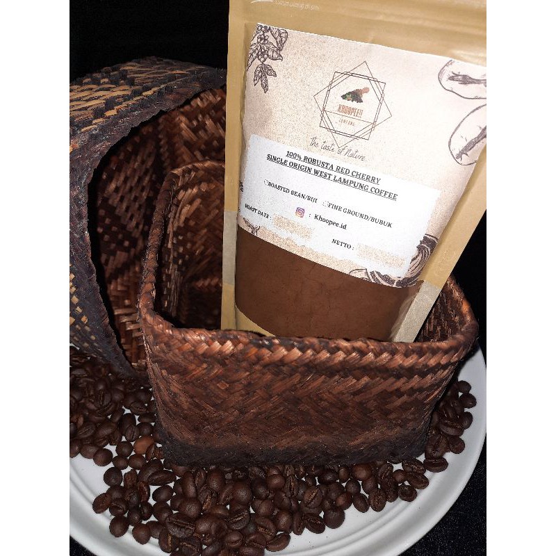 

Kopi Robusta 100% Petik Merah (Red Cherry) Lampung - Fine Ground (Bubuk) - 200 gram