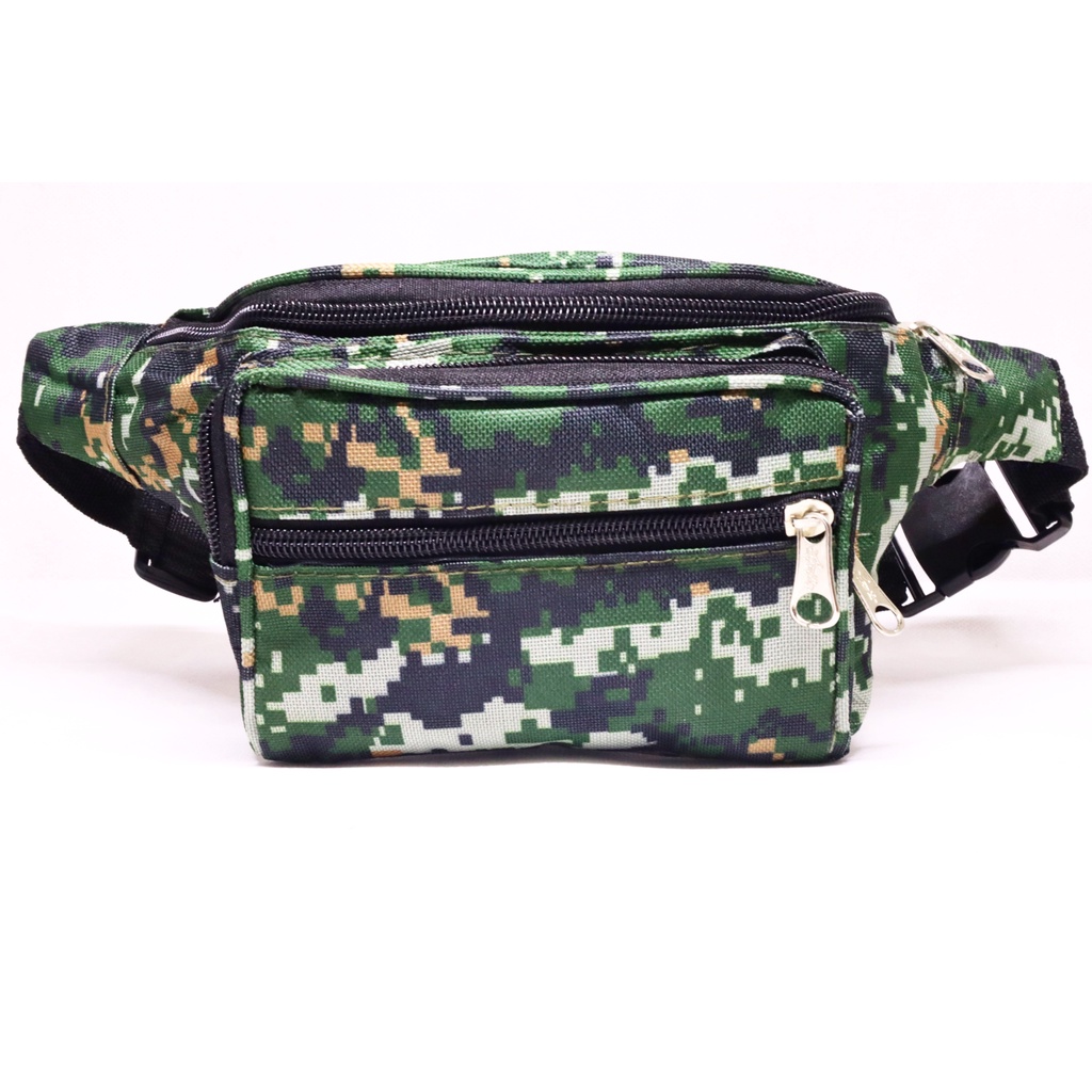 TAS PINGGANG PRIA DAN WANITA ARMY / WAIST BAG PRIA DAN WANITA MOTIF ARMY LORENG - 493