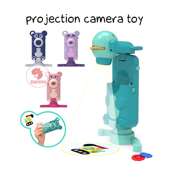 Zoetoys Projection Camera Toy 3in1 | Projektor Kids Drawing Projection Simulation Cartoon Table Lamp Lampu Senter Belajar Menggambar Light Mini Proyeksi | Mainan Edukasi Anak