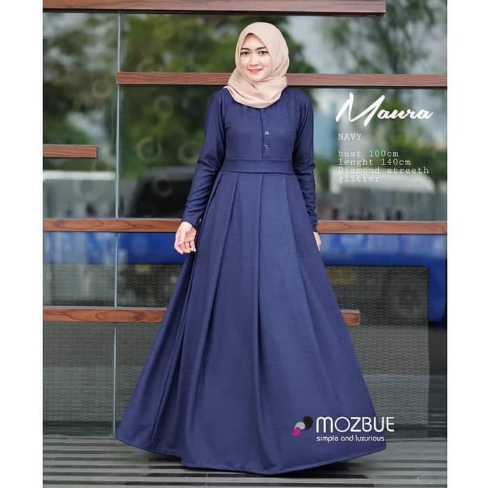 Jual Maura Dress Gamis Polos Busui Gamis Hitam Baju Kancing Depan Terakhir Shopee Indonesia