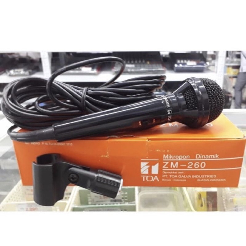Mic Toa ZM 260 / Micropon TOA + Kabel Panjang 7M / Cocok Untuk Ampli TOA