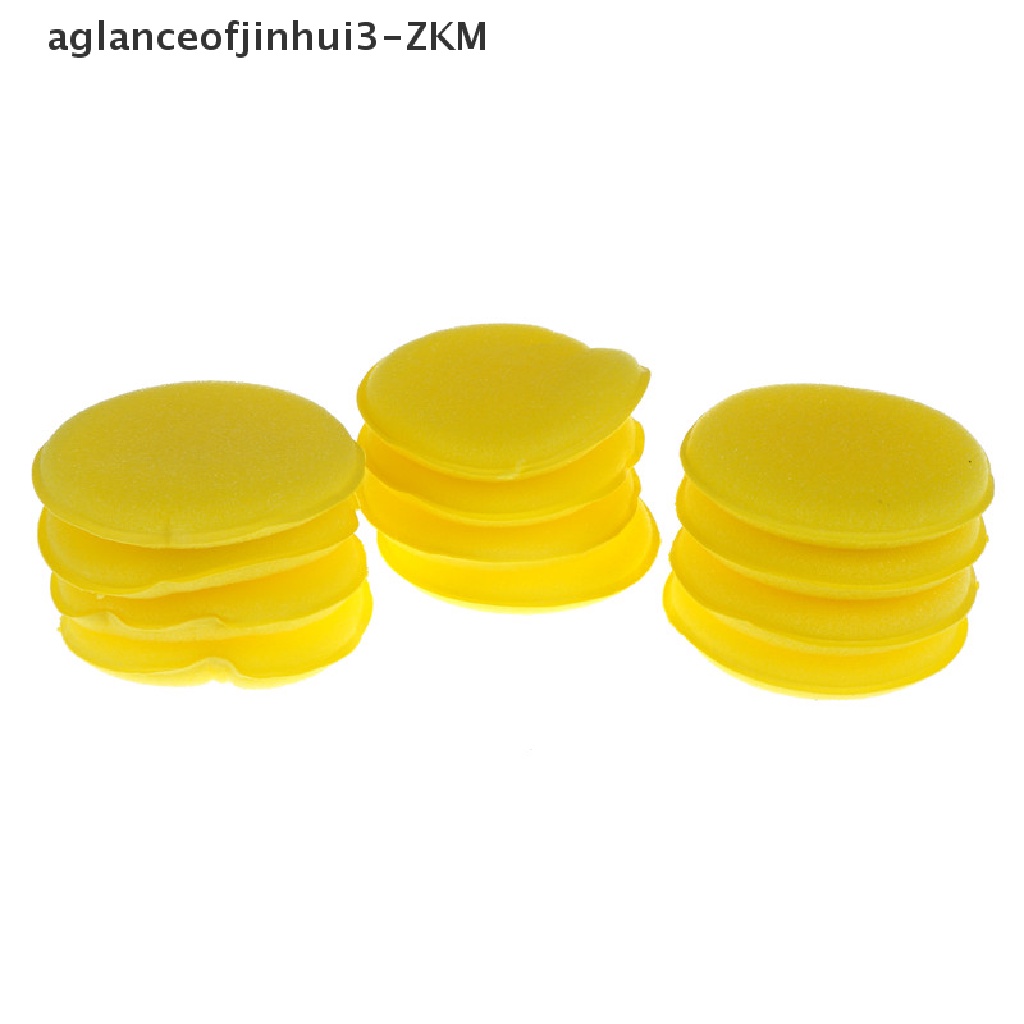 [AGID] 12pcs Waxing Polish Wax Foam Sponge Applicator Pad Cleaning Car Vehicle Glass [zkm]