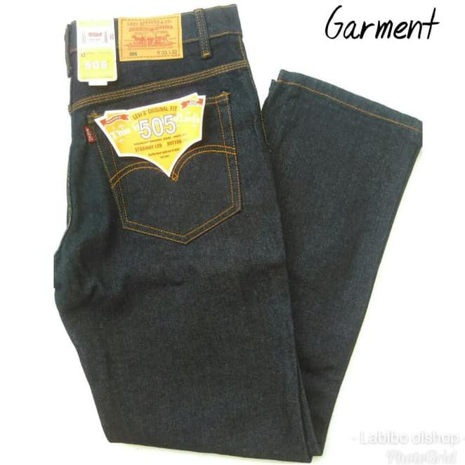m8oi celana jeans levis 505 regular/ standar pria - hitam, 29 k1ba