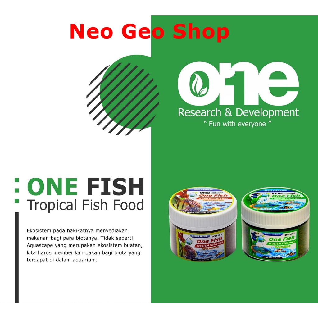 One Fish Tropical Makanan Ikan Hias Kecil Discus Guppy Cupang Manfish